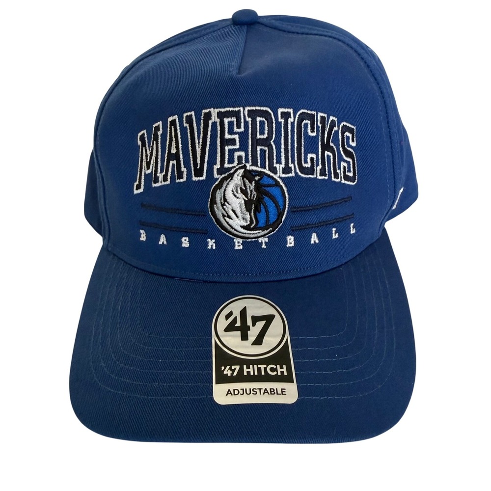 47 Brand Dallas Mavericks NBA Hitch Snapback Hat Royal Blue Adjustable OSFA‎ NEW